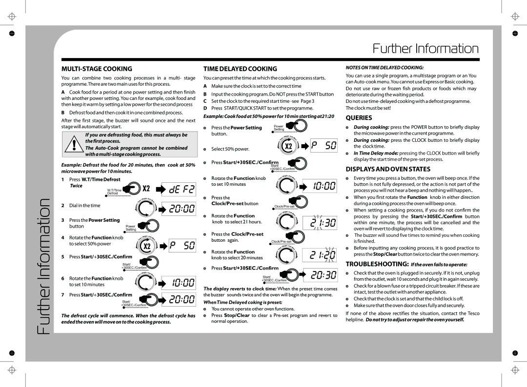 Tricity Bendix TMSS1710 instruction manual Further Information 