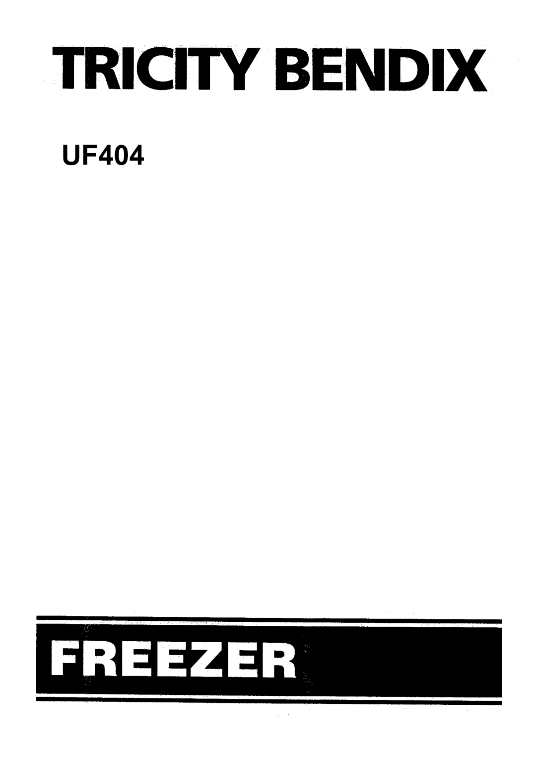 Tricity Bendix UF404 manual 