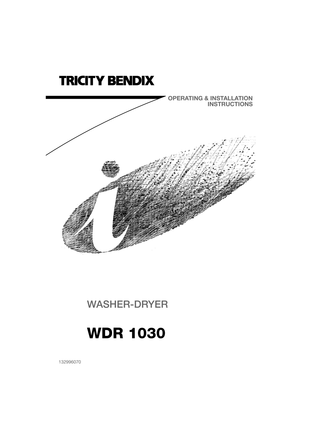 Tricity Bendix WDR 1030 installation instructions Wdr 