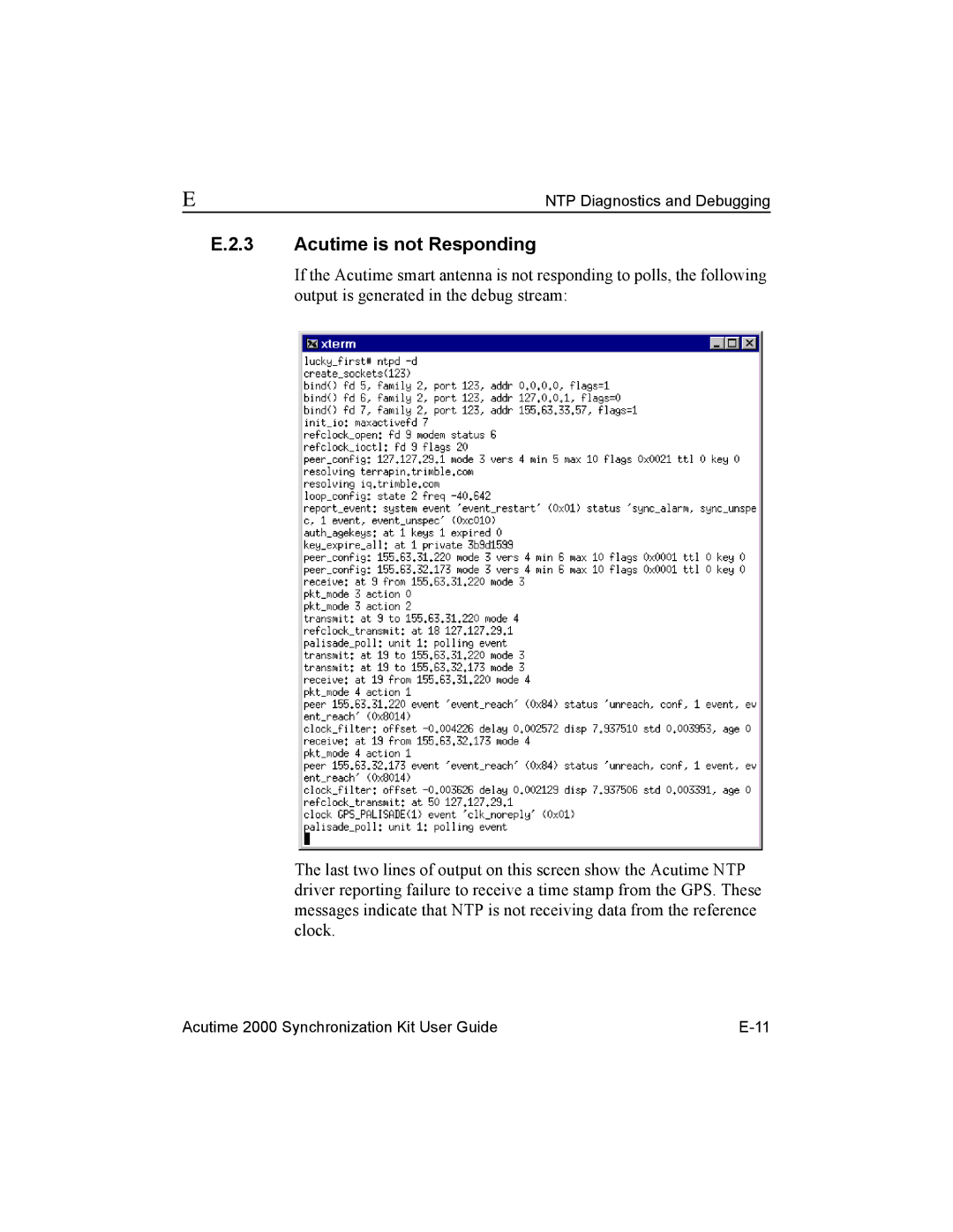 Trimble Outdoors AcutimeTM2000 Synchronization Kit, Part Number 45005-00-ENG manual Acutime is not Responding 