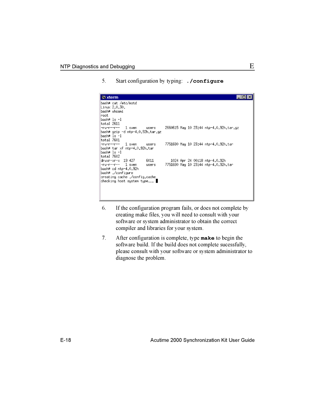 Trimble Outdoors Part Number 45005-00-ENG, AcutimeTM2000 Synchronization Kit manual NTP Diagnostics and Debugging 