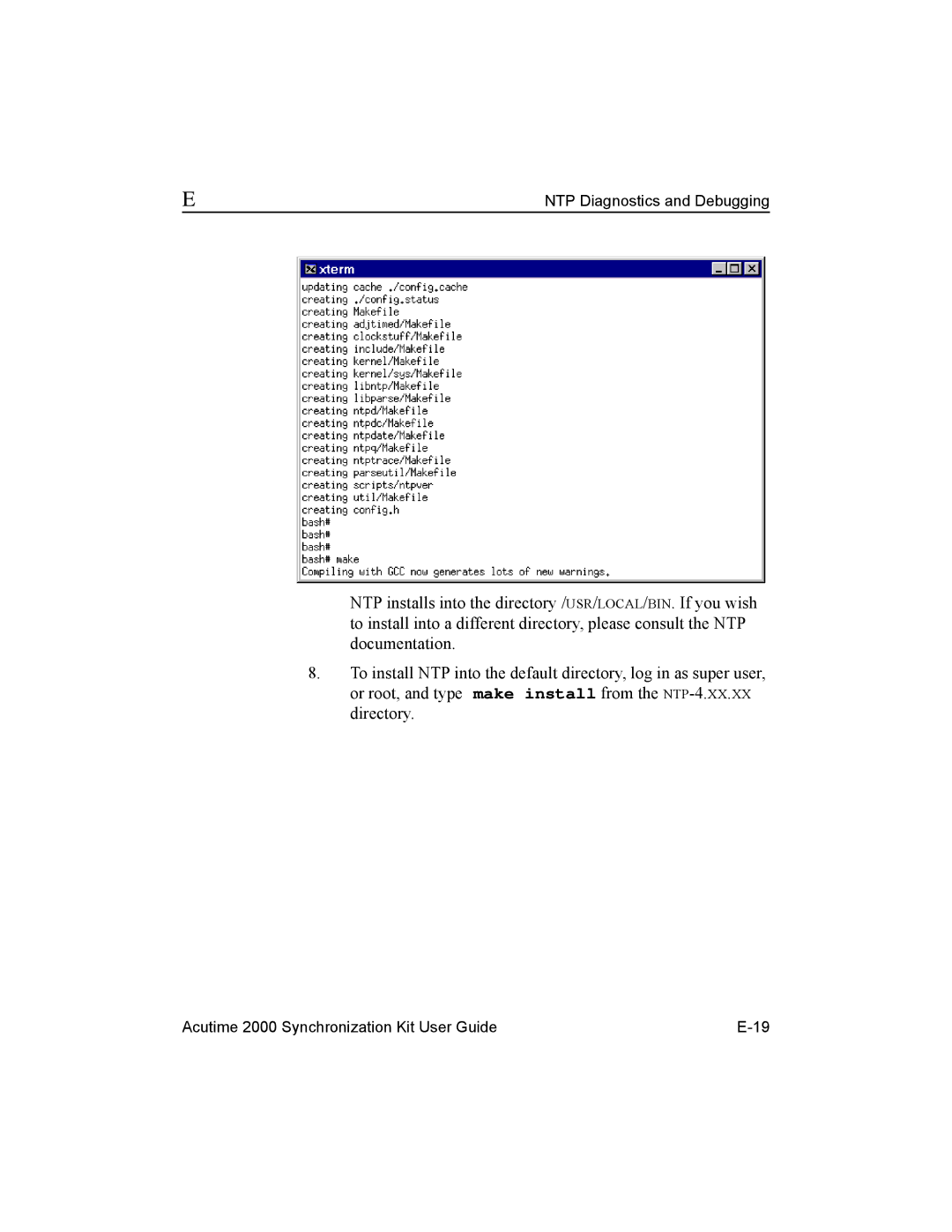 Trimble Outdoors AcutimeTM2000 Synchronization Kit, Part Number 45005-00-ENG manual NTP Diagnostics and Debugging 