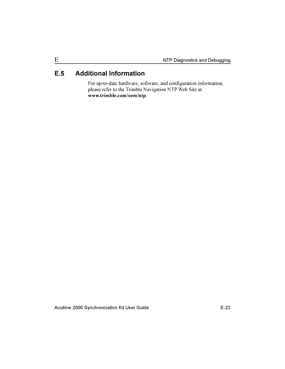 Trimble Outdoors AcutimeTM2000 Synchronization Kit, Part Number 45005-00-ENG manual Additional Information 