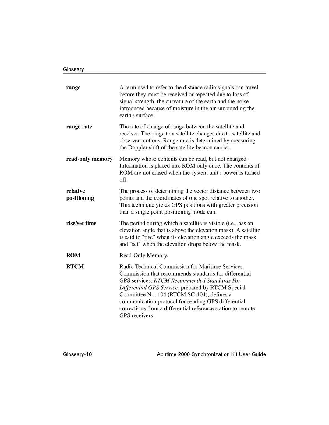 Trimble Outdoors Part Number 45005-00-ENG, AcutimeTM2000 Synchronization Kit manual Rom 