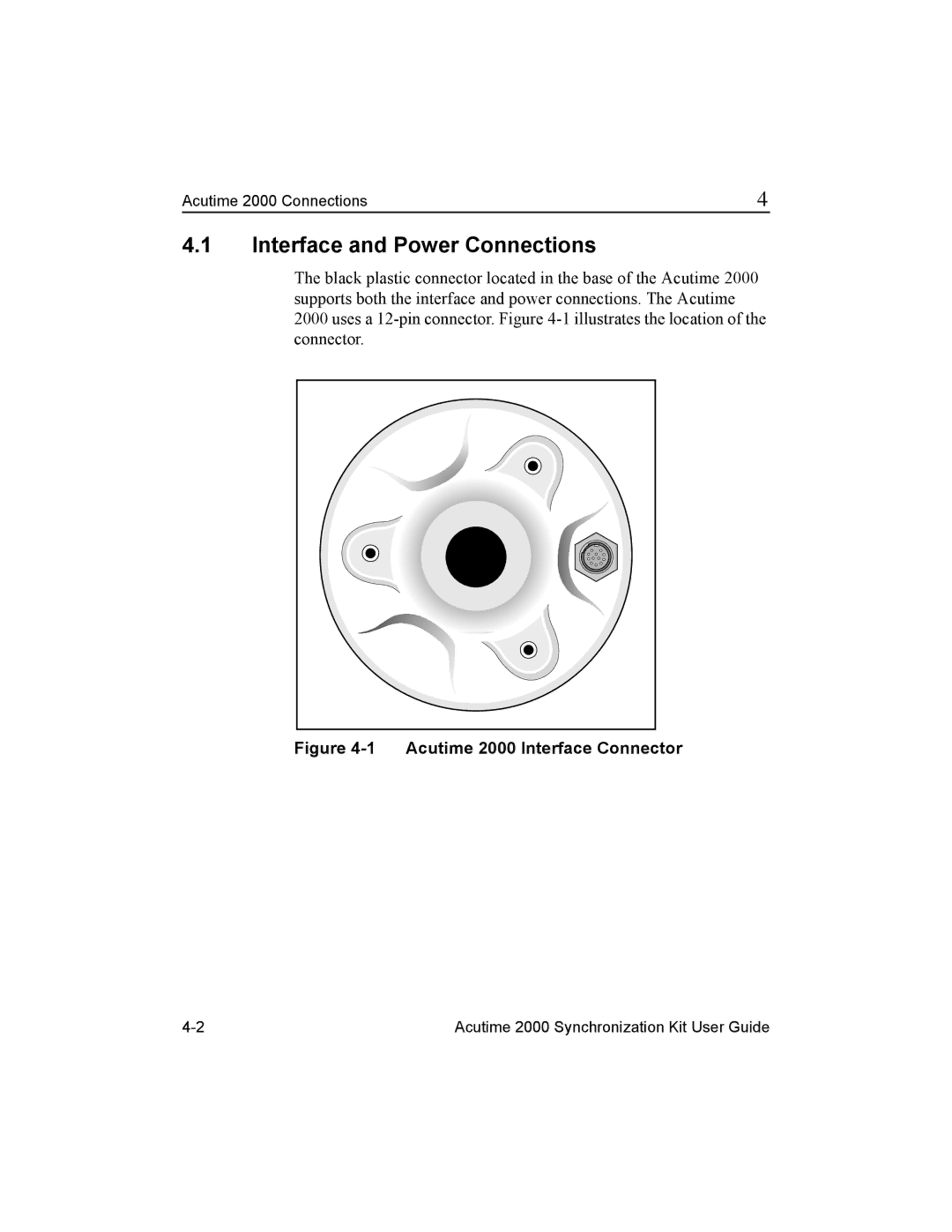 Trimble Outdoors Part Number 45005-00-ENG manual Interface and Power Connections, Acutime 2000 Interface Connector 