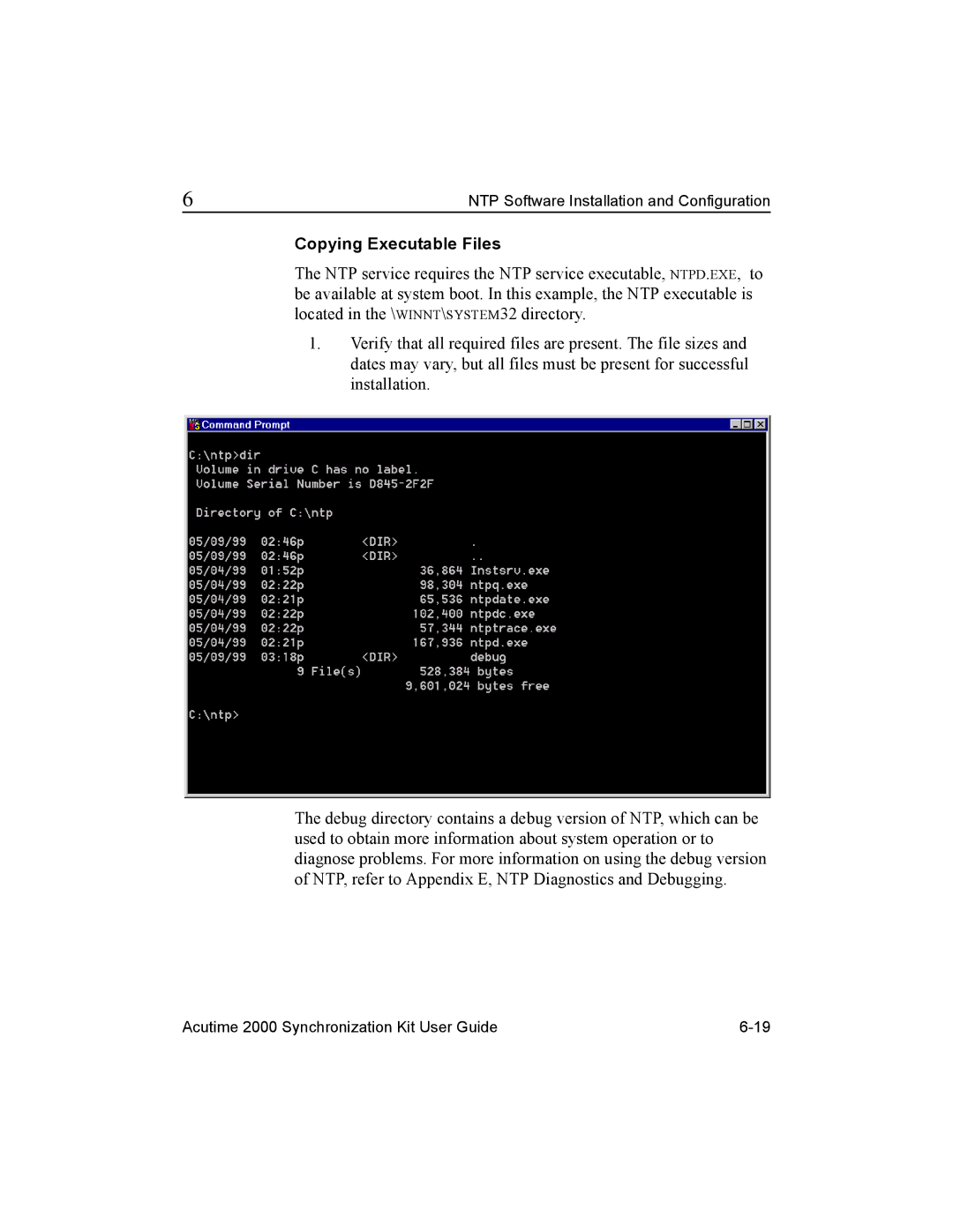 Trimble Outdoors AcutimeTM2000 Synchronization Kit, Part Number 45005-00-ENG manual Copying Executable Files 