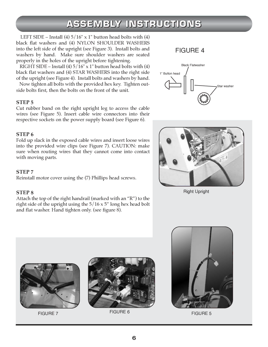 Trimline t523 manual Reinstall motor cover using the 7 Phillips head screws 