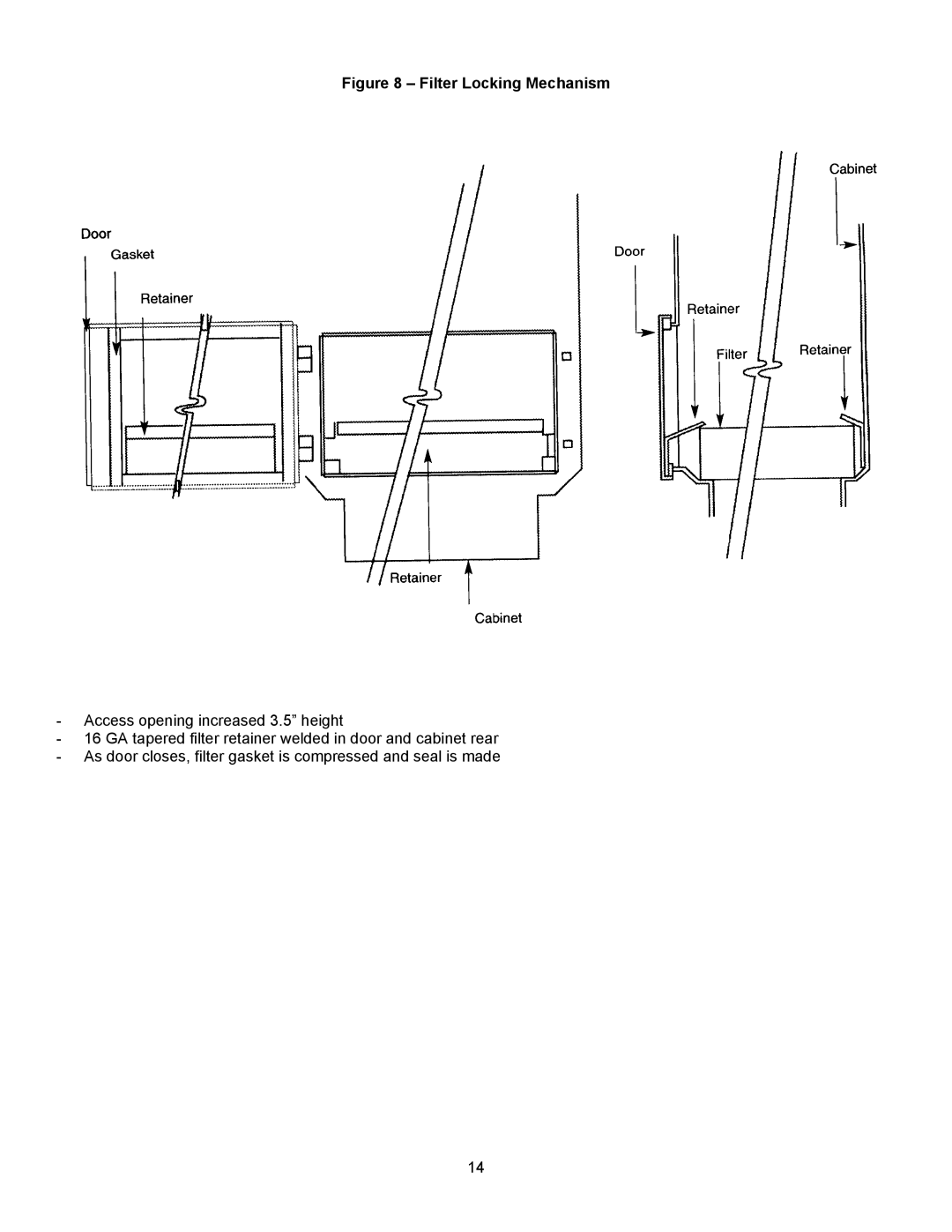 Trion 600M manual Filter Locking Mechanism 