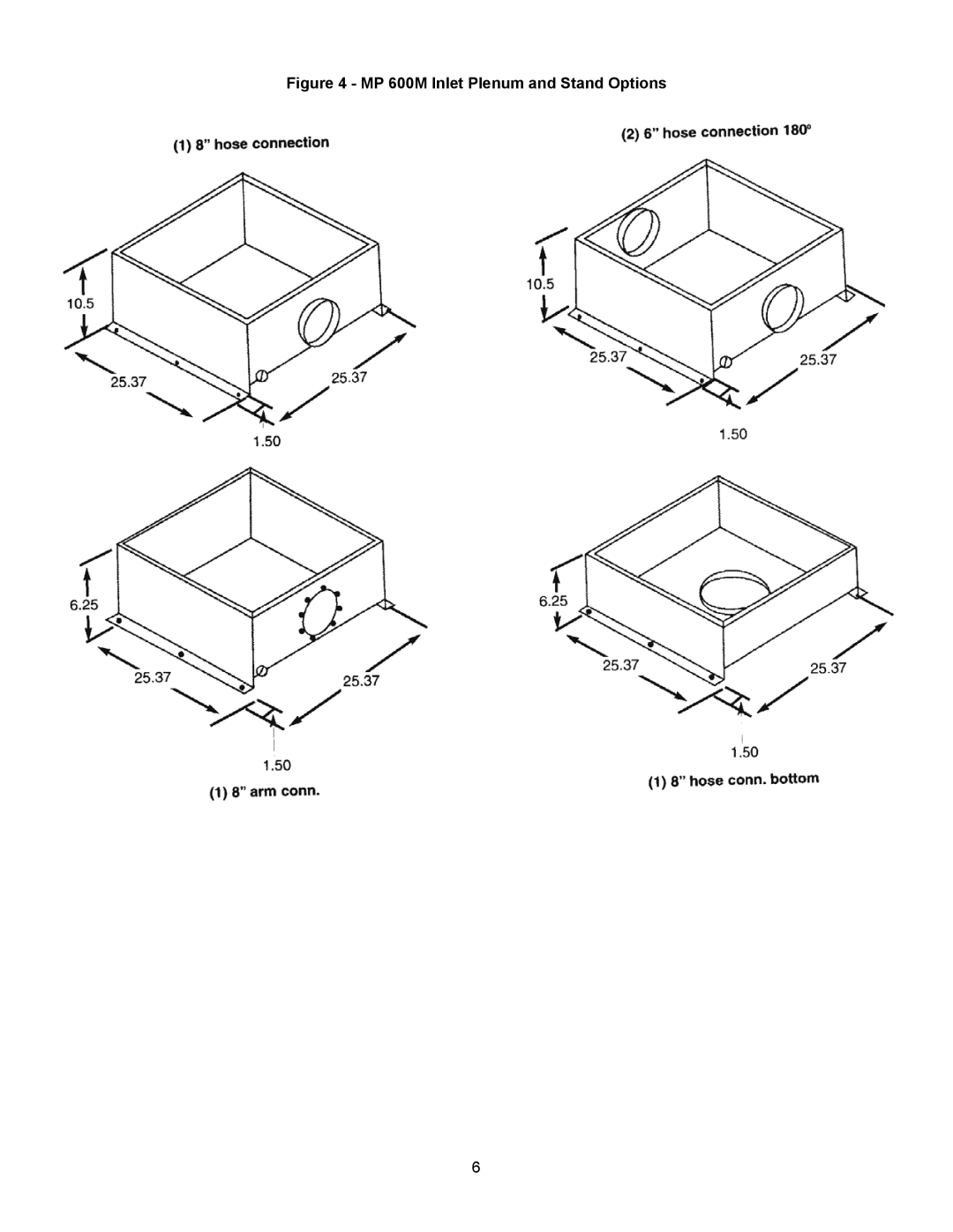 Trion manual MP 600M Inlet Plenum and Stand Options 