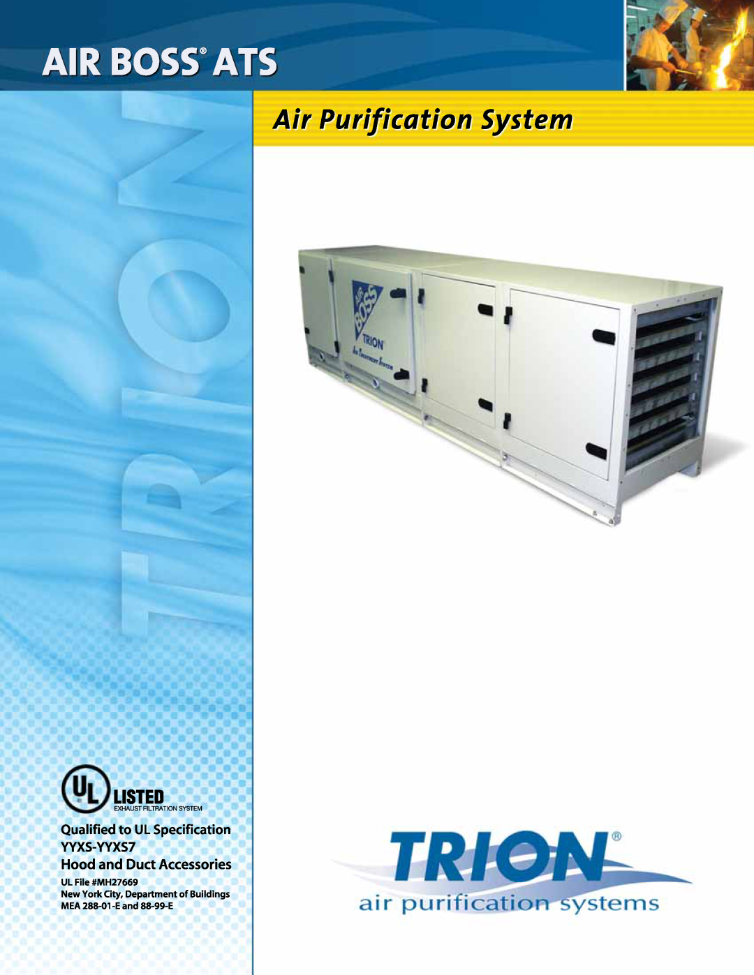 Trion 147207-001 manual McNeill Road Sanford, NC, 919775-2201 Fax, Air Boss ATS, Air Treatment Systems, Ats Series 