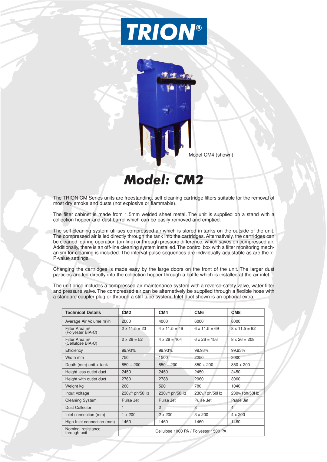 Trion CM8, CM6, CM4 manual Trion, Model CM2 