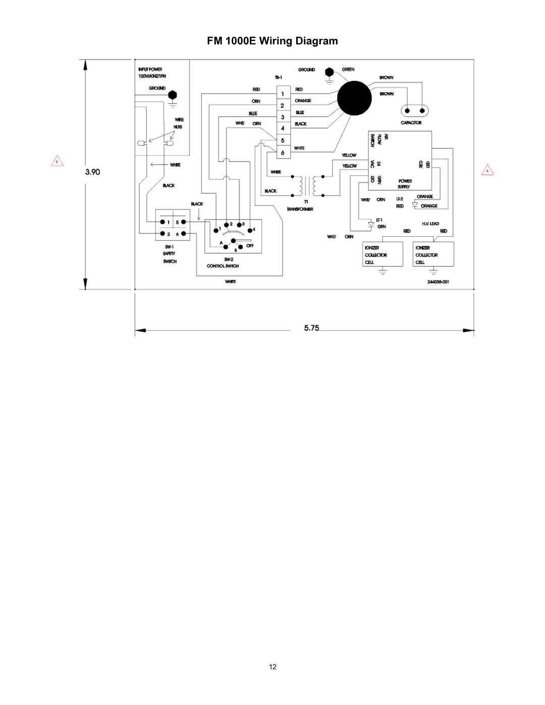 Trion manual FM 1000E Wiring Diagram 