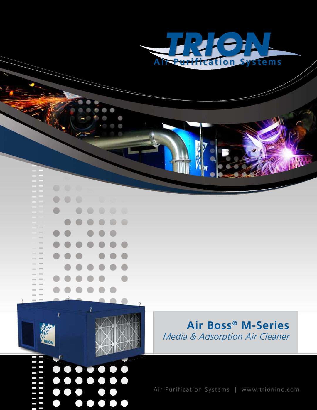 Trion manual A i r P u r i f i c a t i o n S y s t e m s, Air Boss M-Series, Media & Adsorption Air Cleaner 