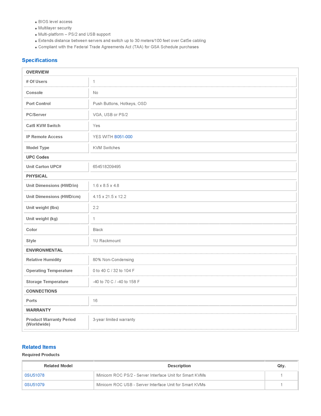 Tripp Lite 0SU22082 owner manual Specifications, Related Items 