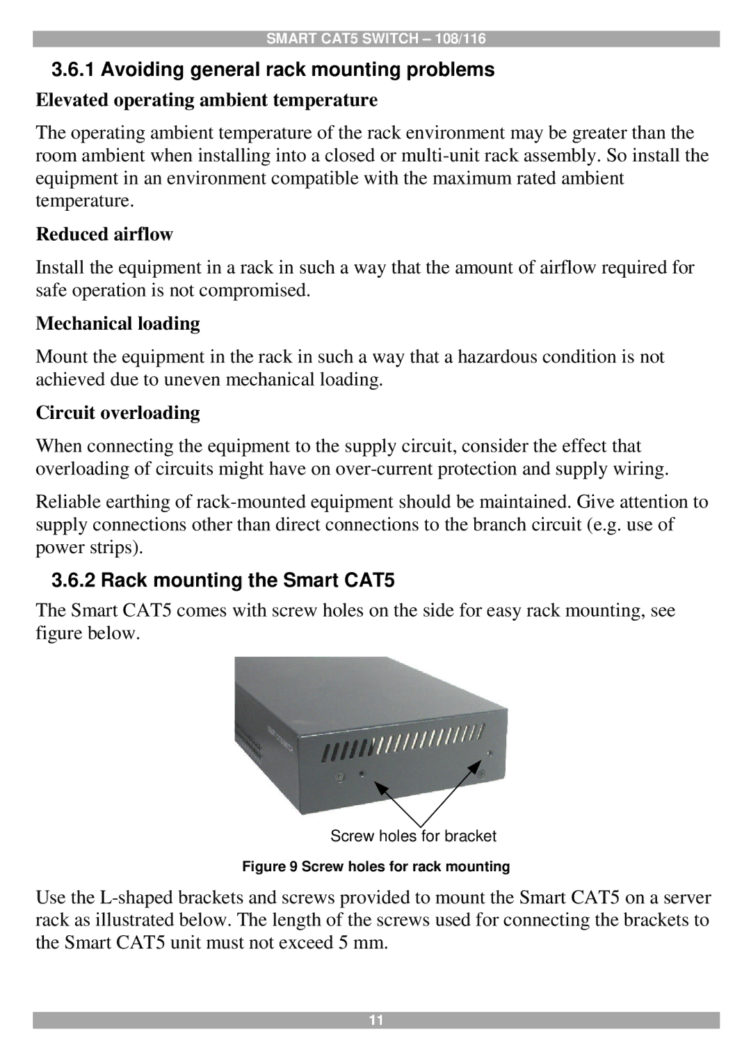 Tripp Lite 108, 116 manual Avoiding general rack mounting problems, Rack mounting the Smart CAT5 