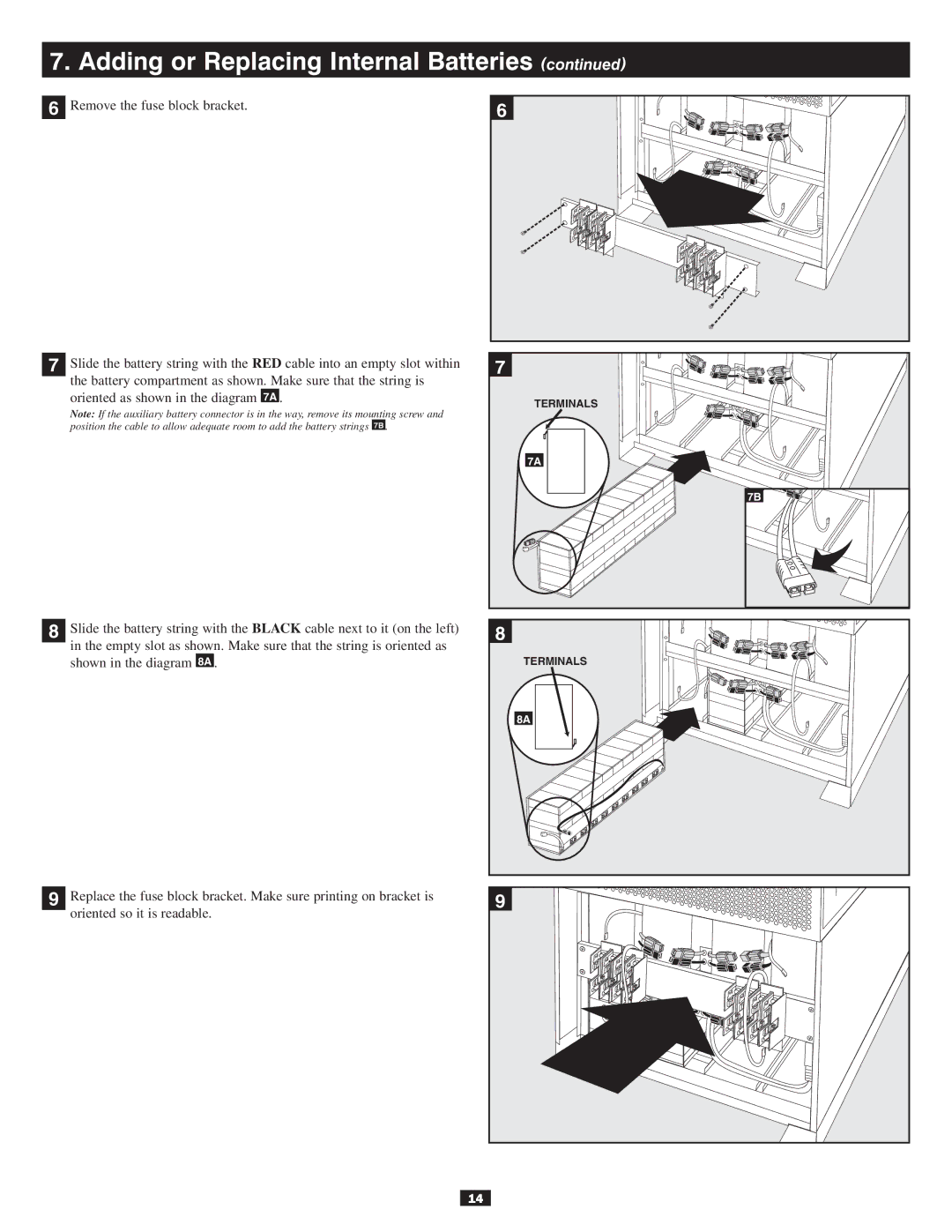 Tripp Lite 120/208V owner manual Terminals 