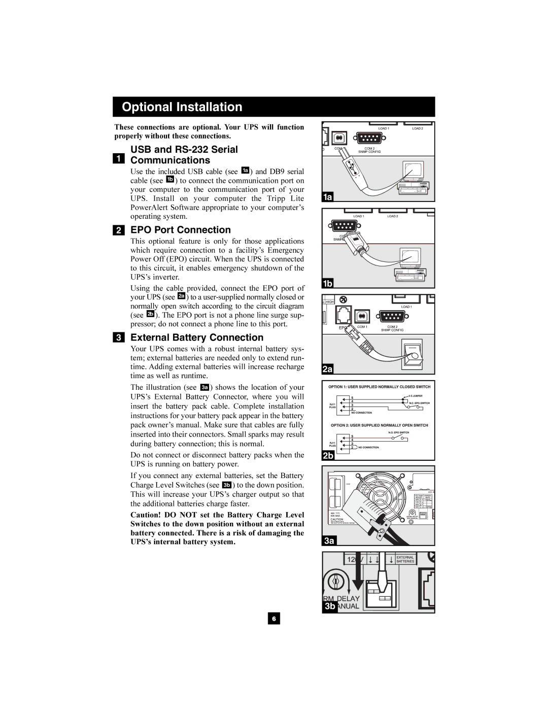 Tripp Lite 1400-3000 VA owner manual USB and RS-232 Serial Communications 