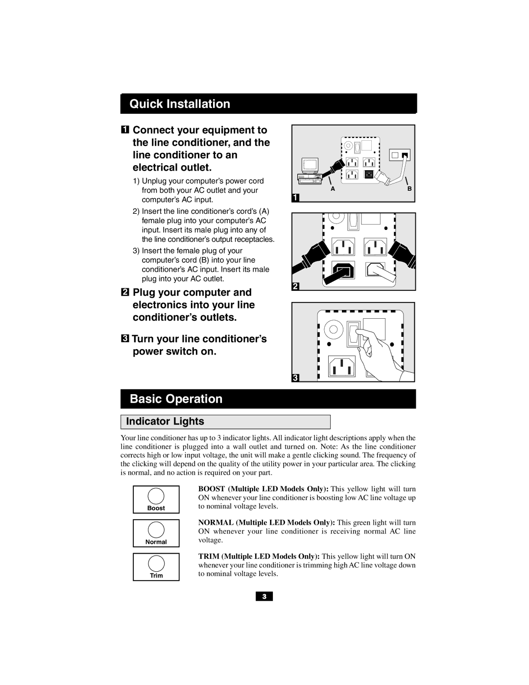 Tripp Lite 200204171 93-2036_EN owner manual Indicator Lights 