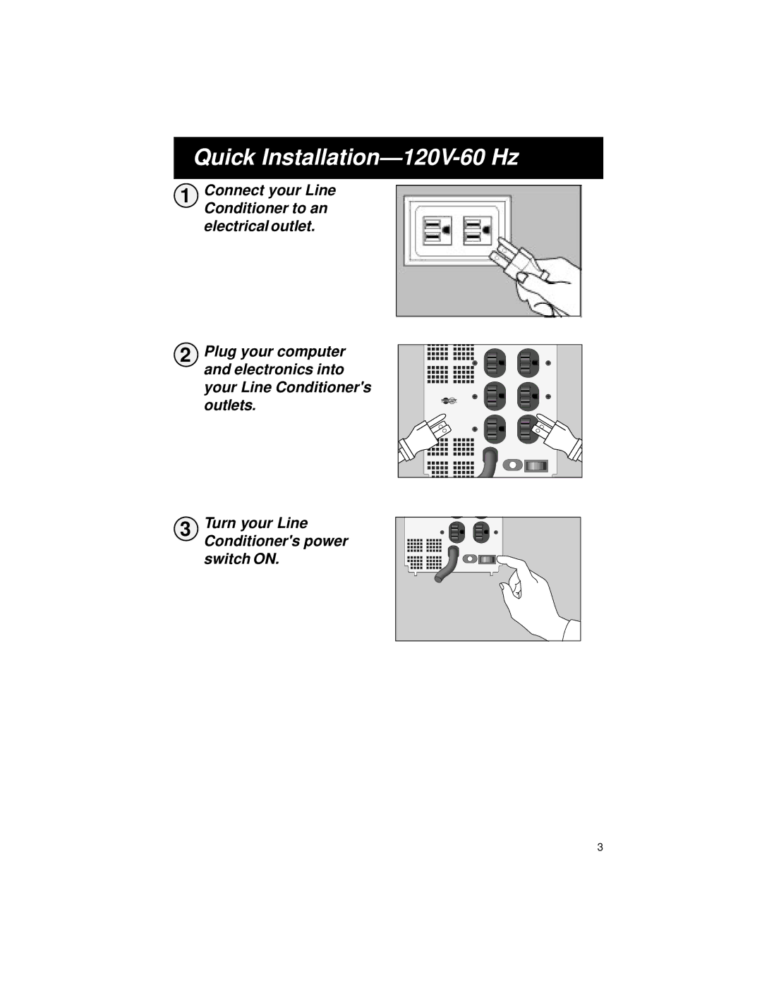 Tripp Lite 2009XXXXX 93-1350_EN owner manual Quick Installation-120V-60 Hz 