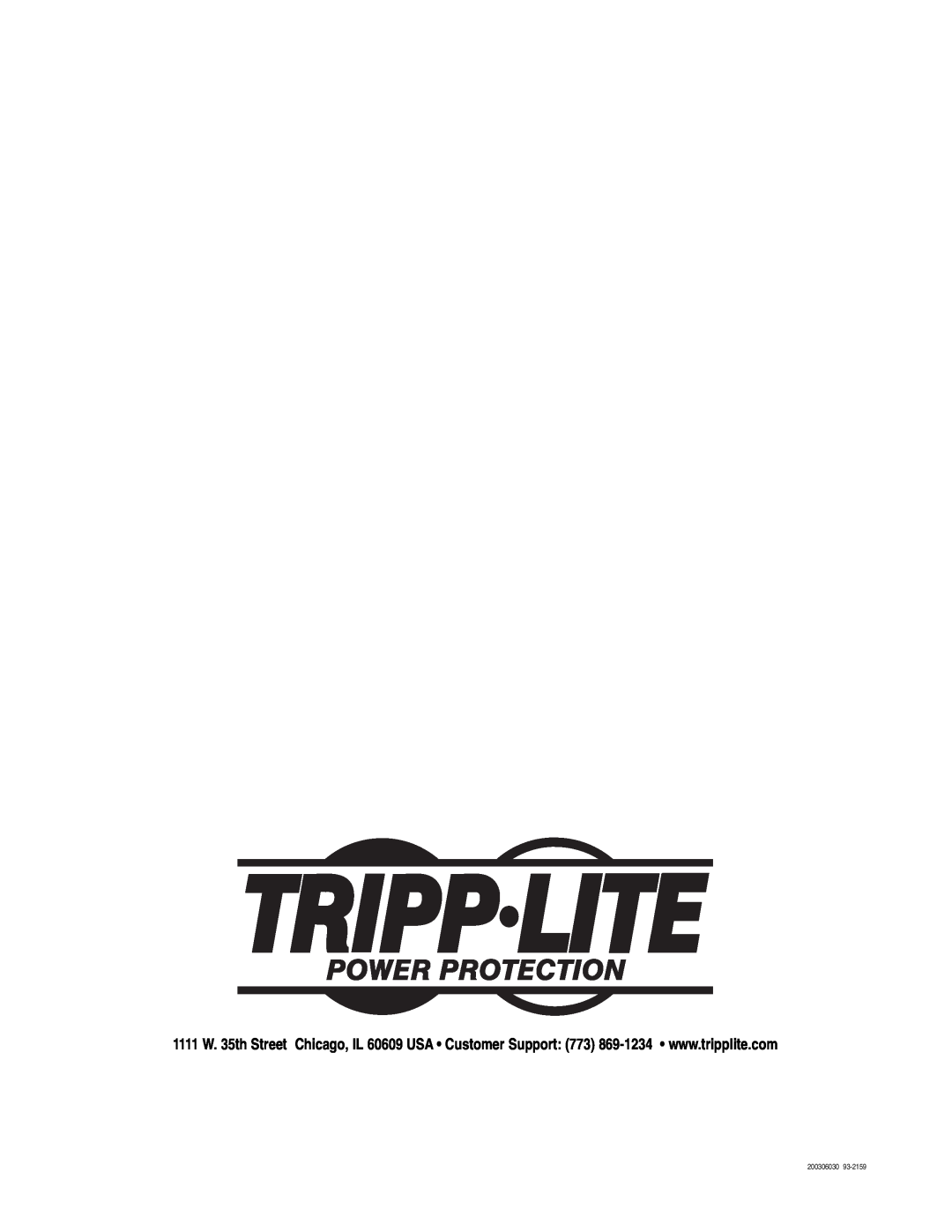 Tripp Lite 3U owner manual 200306030 