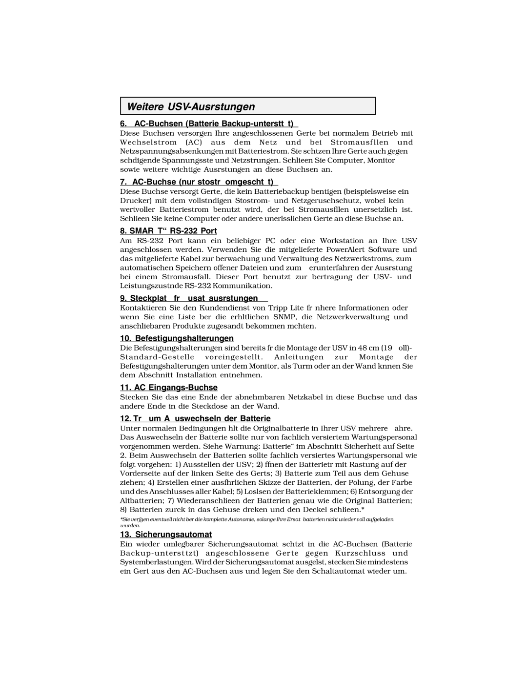 Tripp Lite 450 RTI specifications Weitere USV-Ausrüstungen, AC-Buchsen Batterie Backup-unterstützt 