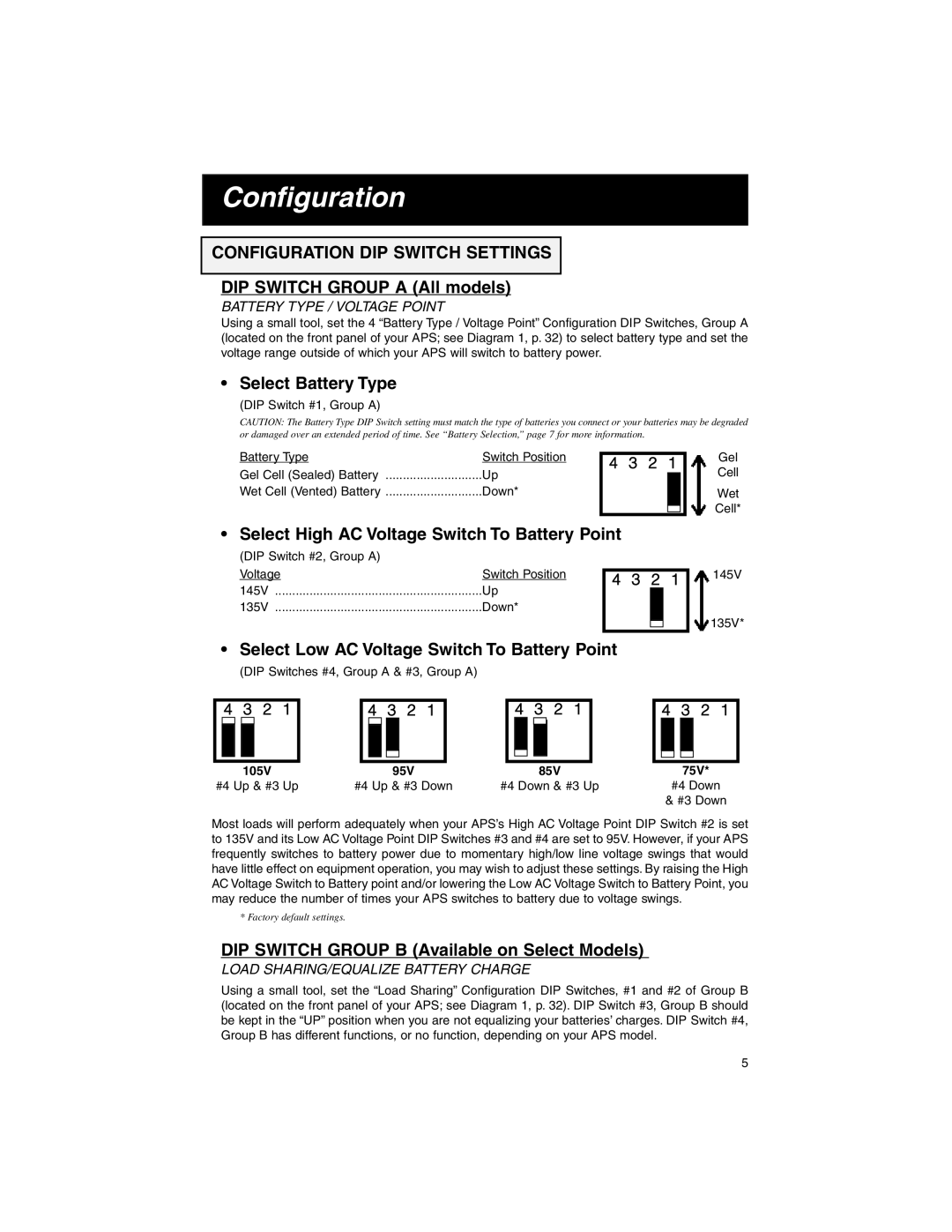 Tripp Lite 93-1911 warranty Configuration 