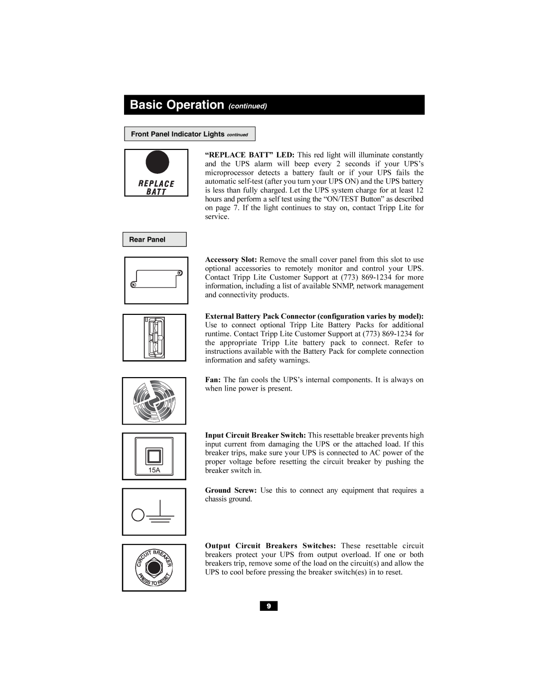 Tripp Lite 200703028, 93-2486 owner manual Basic Operation continued 