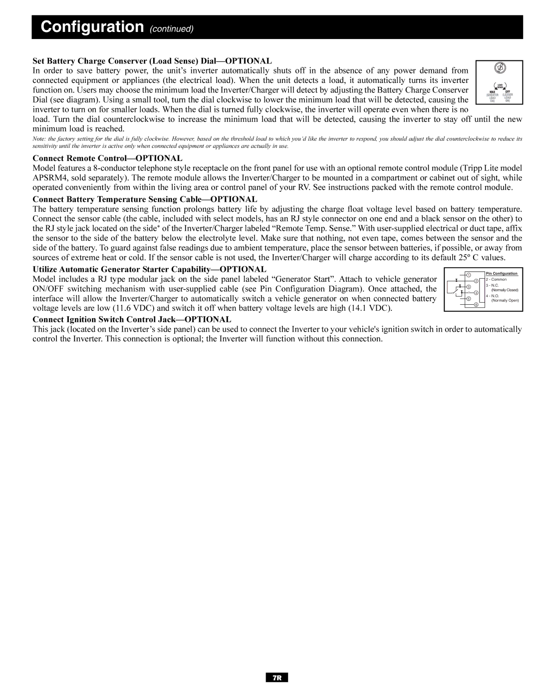 Tripp Lite 93-2642 owner manual Pin Configuration 