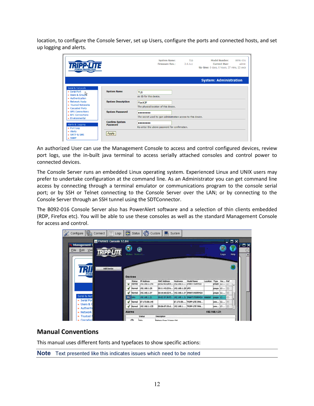 Tripp Lite 93-2879, B096-048, B096-016 owner manual Manual Conventions 