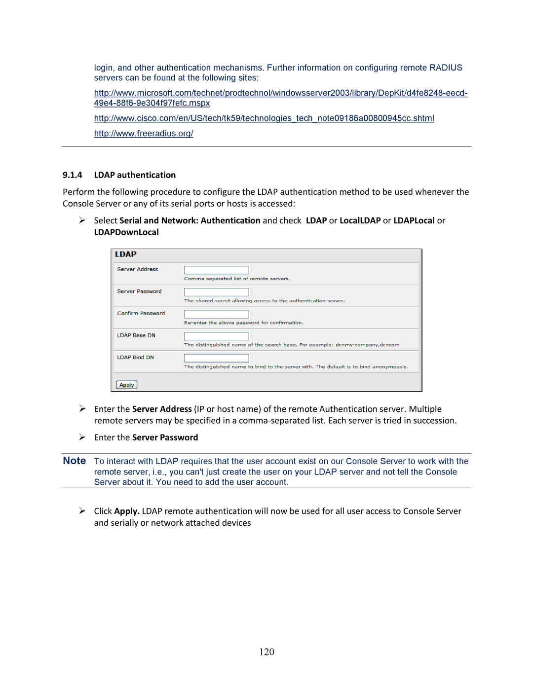 Tripp Lite 93-2879, B096-048, B096-016 owner manual 120, Ldap authentication 