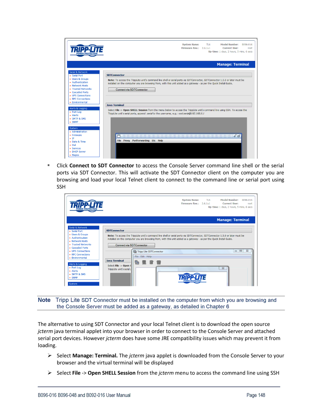 Tripp Lite B096-048, 93-2879, B096-016 owner manual Ssh 