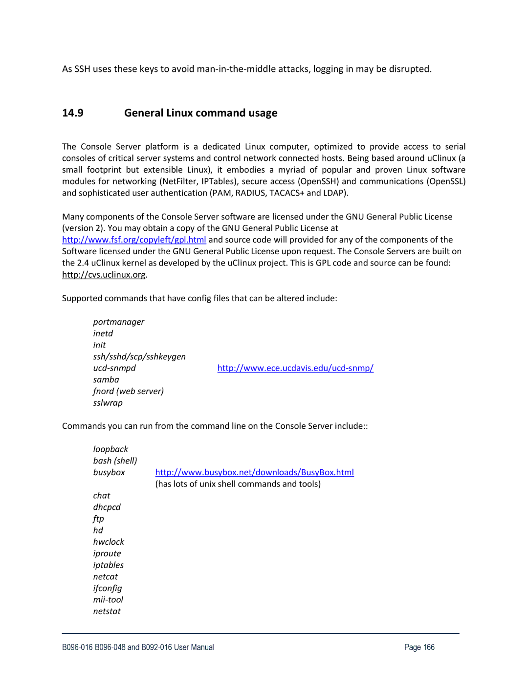 Tripp Lite B096-048, 93-2879, B096-016 owner manual General Linux command usage 