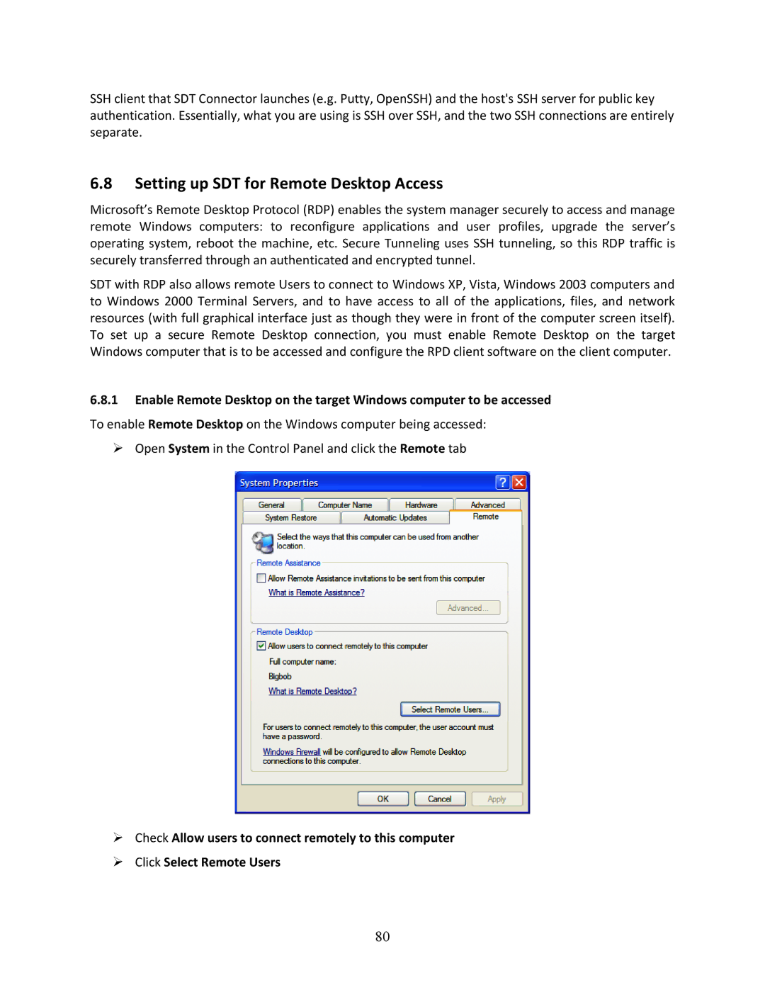 Tripp Lite B096-016, 93-2879, B096-048 owner manual Setting up SDT for Remote Desktop Access 