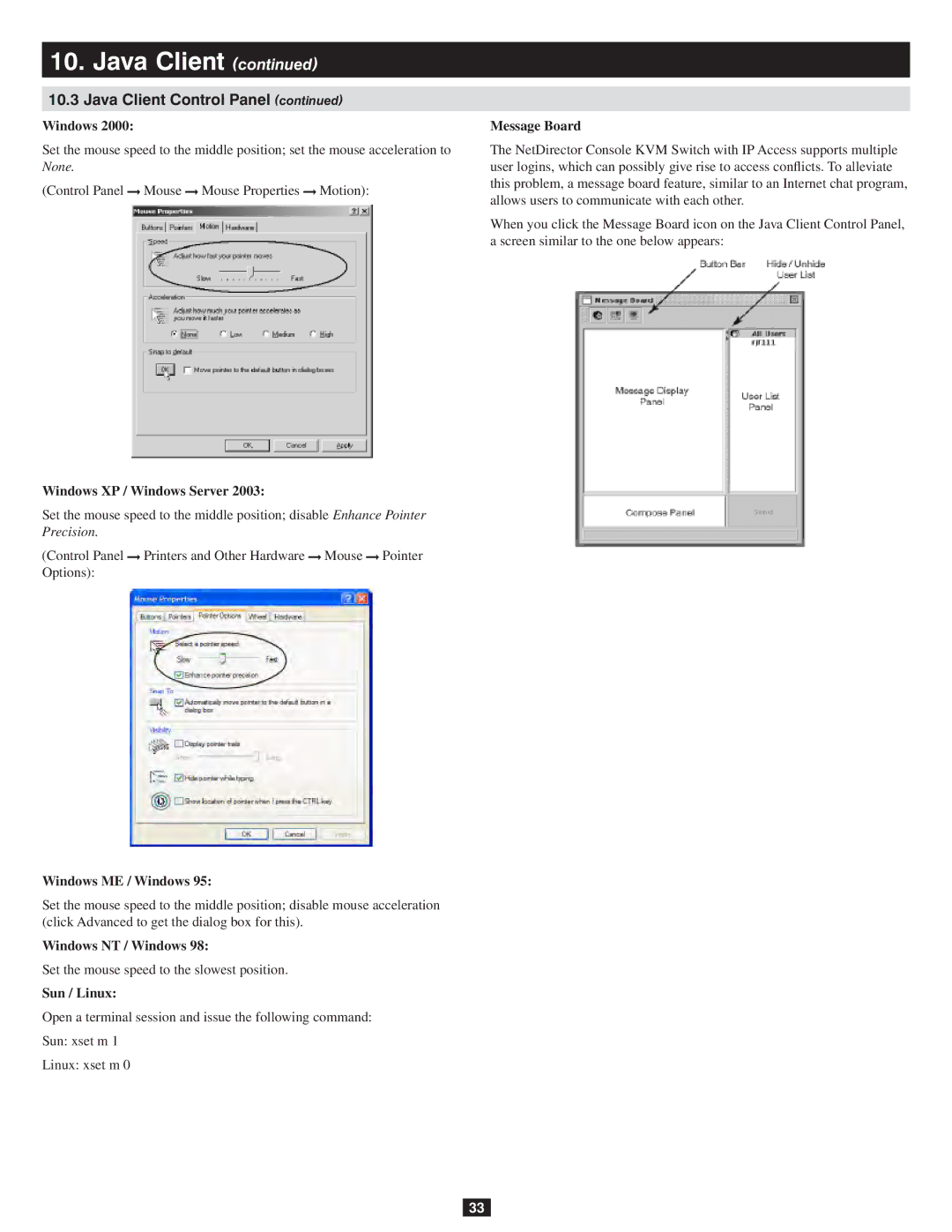 Tripp Lite 932845 Windows XP / Windows Server, Windows ME / Windows, Windows NT / Windows, Sun / Linux, Message Board 