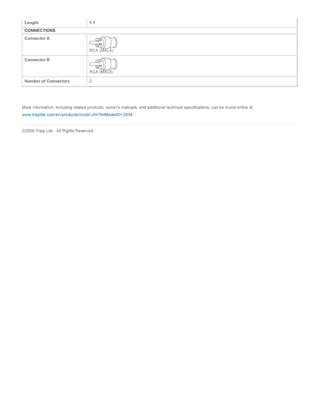 Tripp Lite A004-006 specifications Connections 