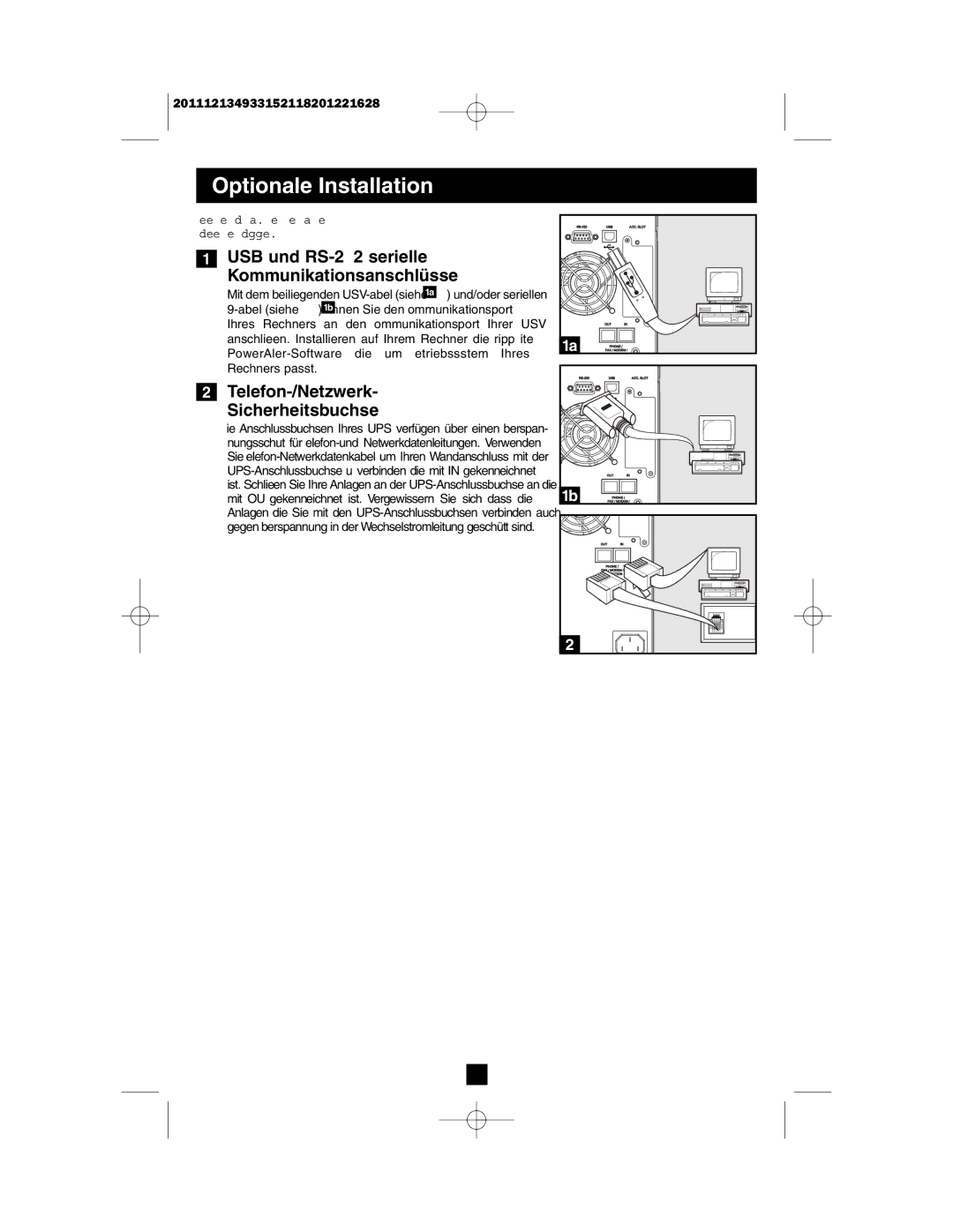 Tripp Lite AG-0021, AG-0022, AG-0020 owner manual USB und RS-232 serielle Kommunikationsanschlüsse 