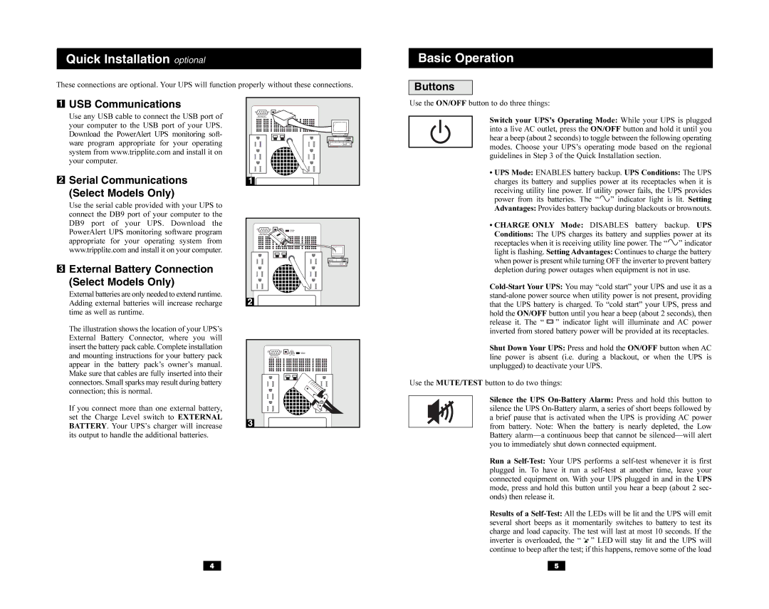 Tripp Lite SMART1050XL, AGSM1500XPSR3, AGSM1050PJR3, SMART1500XL owner manual Quick Installation optional 