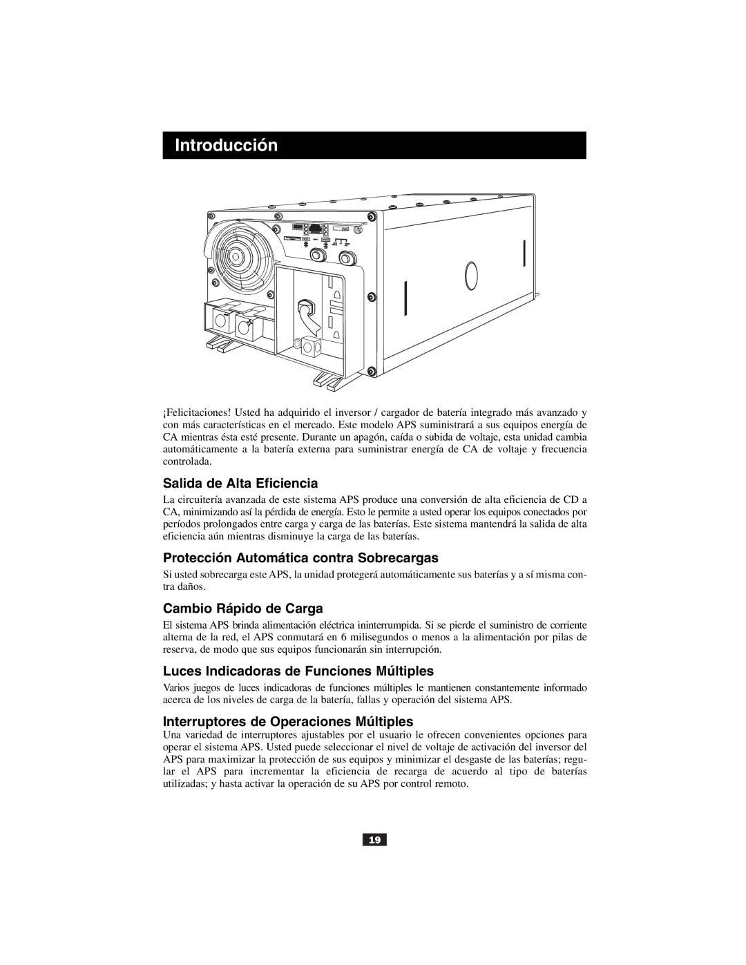 Tripp Lite Alternative Power Source owner manual Introducción 