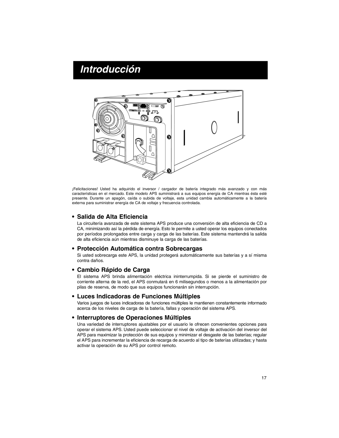 Tripp Lite APS PowerVerter warranty Introducción 