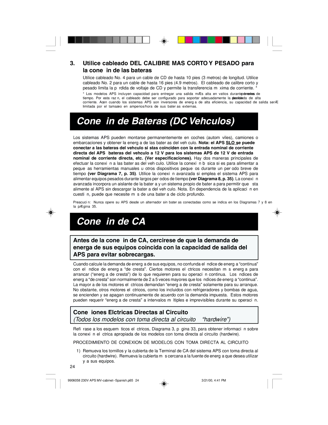 Tripp Lite APS2012INT Conexión de Baterías DC Vehículos, Conexión de CA, Conexiones Eléctricas Directas al Circuito 