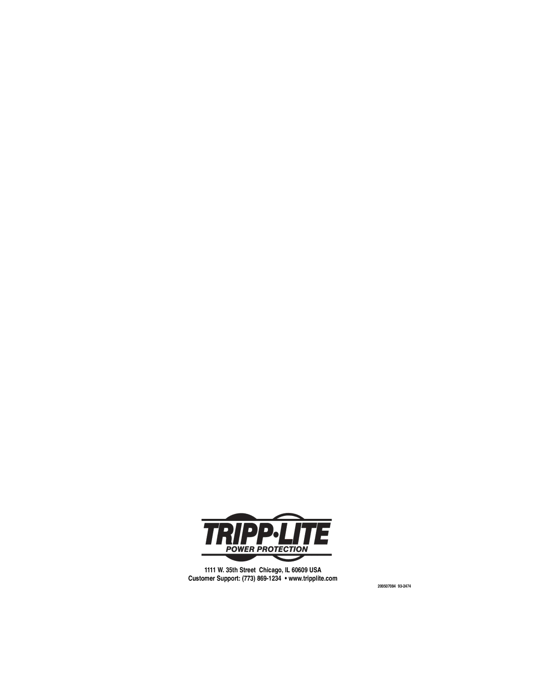 Tripp Lite Audio/Video On-Line UPS System owner manual 200507084 