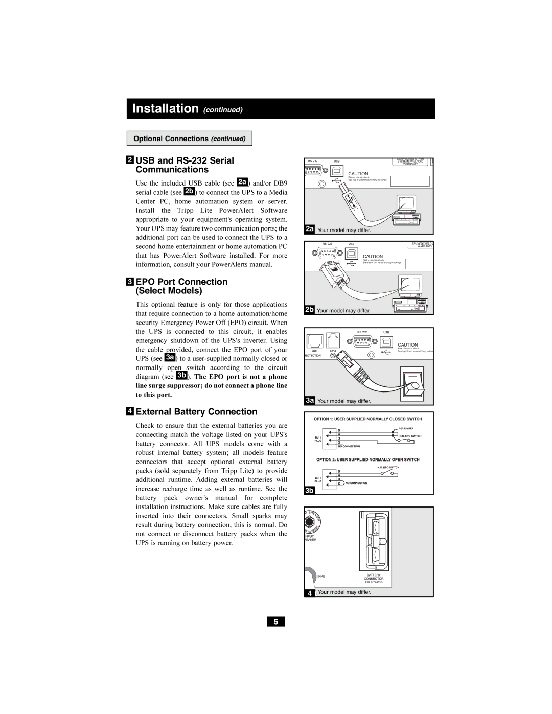 Tripp Lite Audio/Video Pure Sine Wave UPS System owner manual USB and RS-232 Serial Communications 