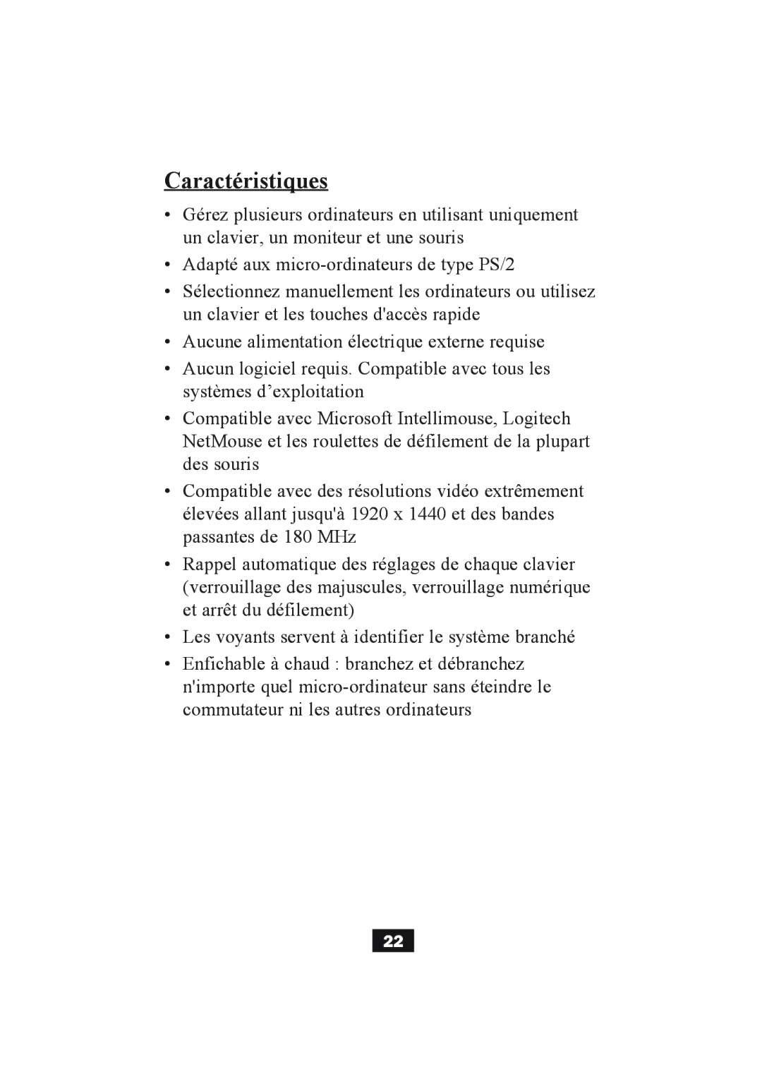 Tripp Lite B004-004 Series, B004-002 Series user manual Caractéristiques 