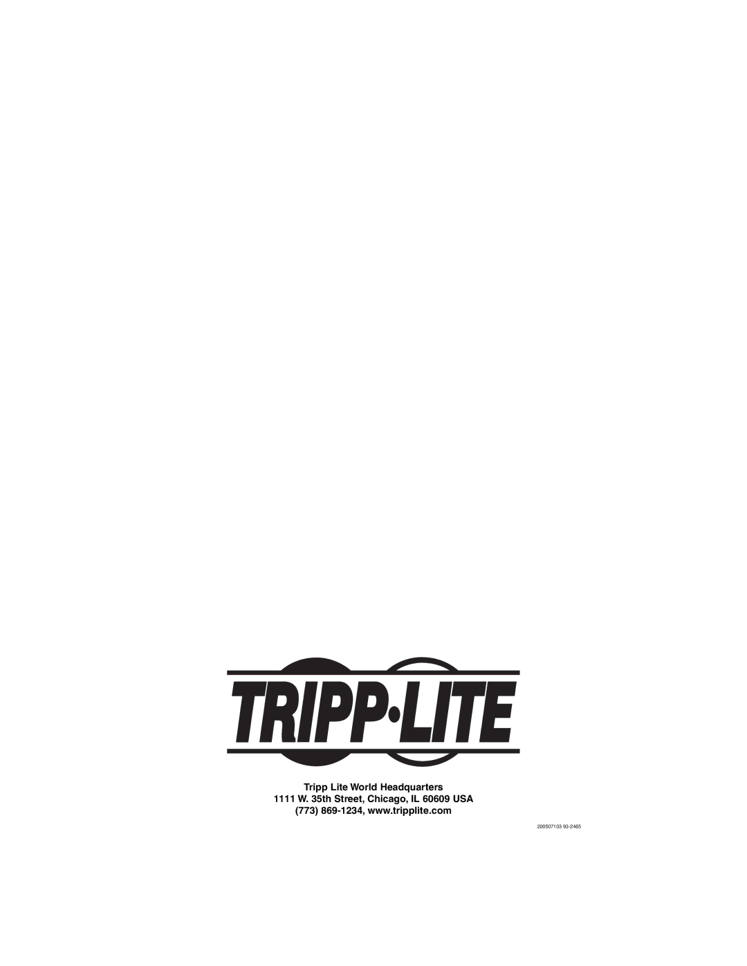 Tripp Lite B004-008 owner manual 200507103 