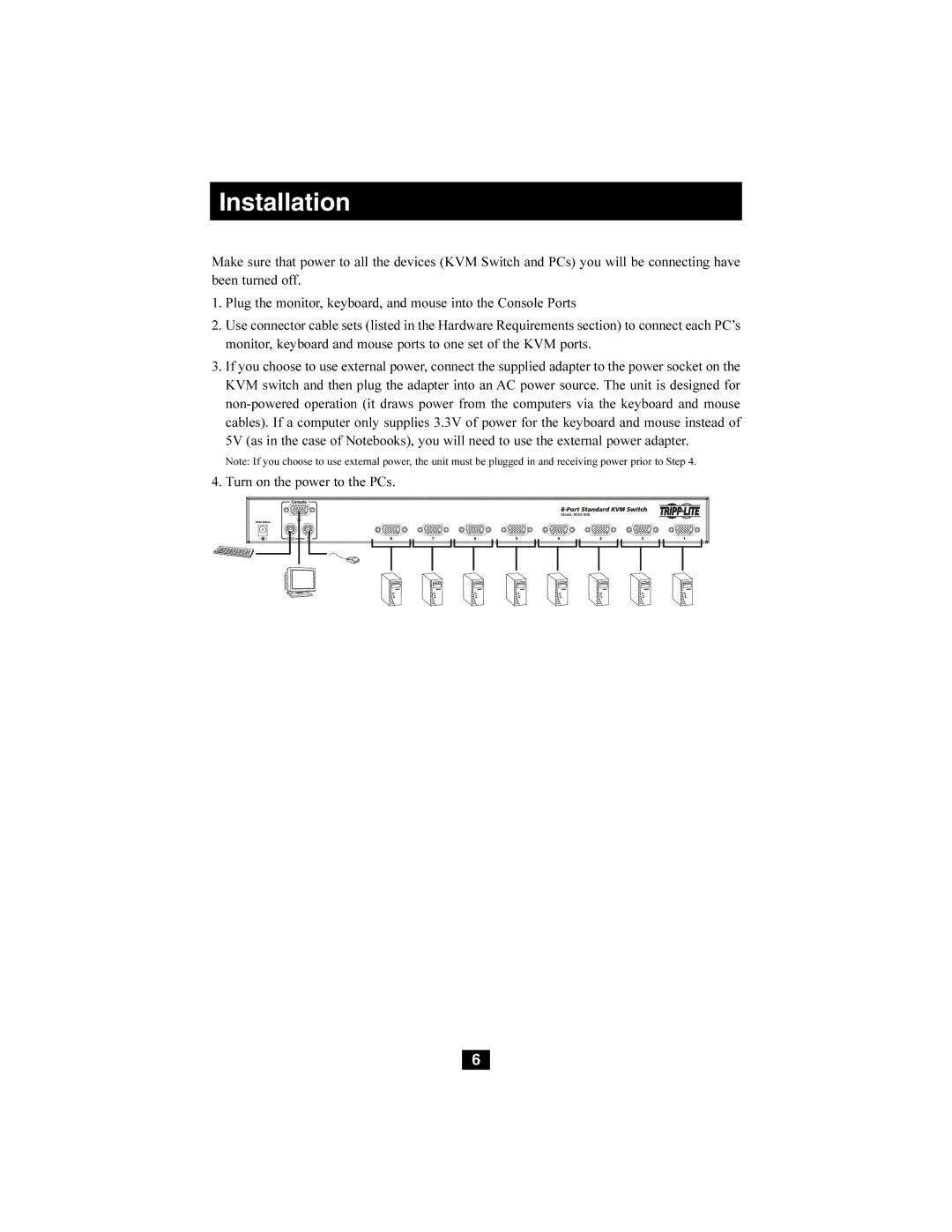 Tripp Lite B004-008 owner manual Installation 