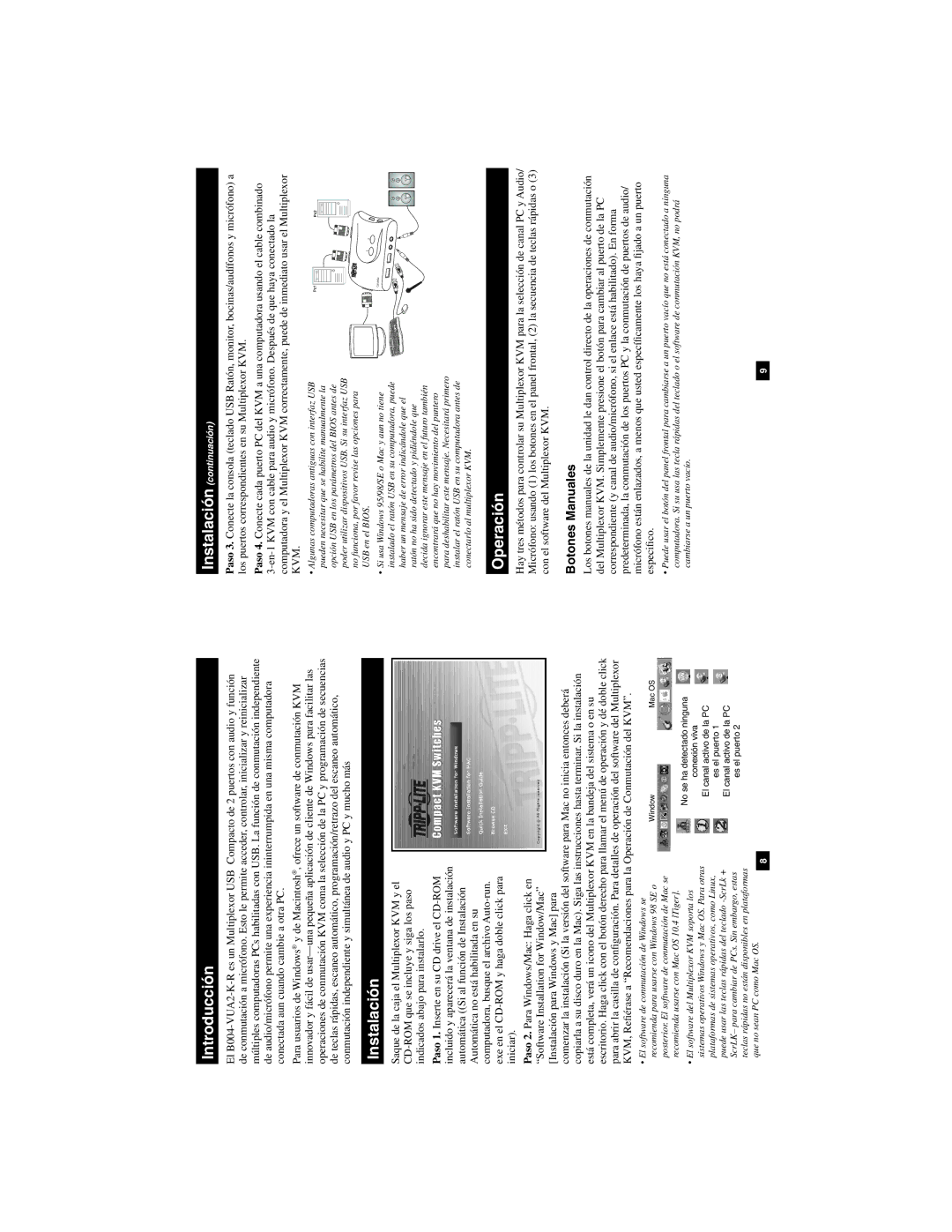 Tripp Lite B004-VUA2-K-R owner manual Introducción, Instalación, Operación, Botones Manuales, Especiﬁco 