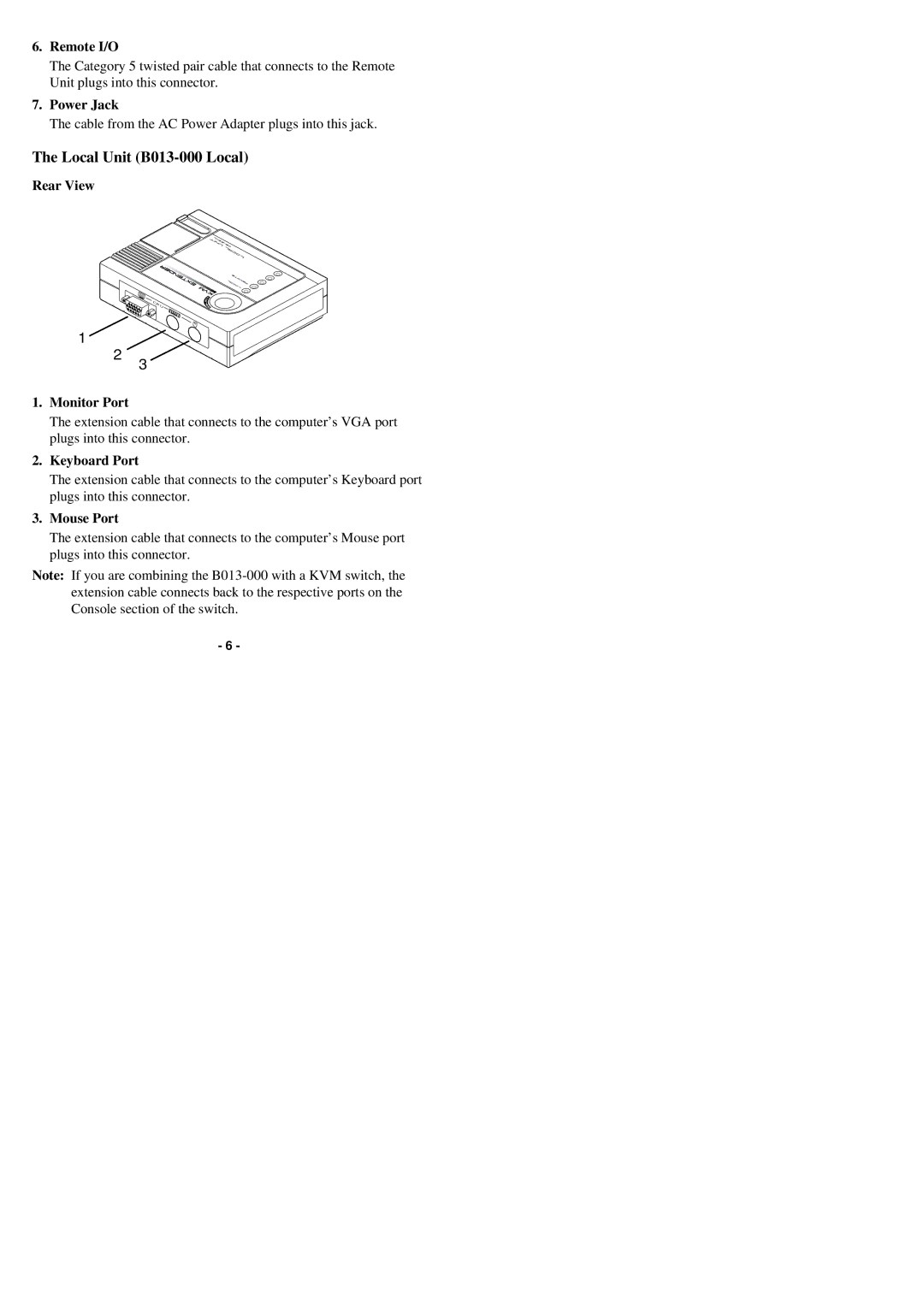 Tripp Lite B013-000 user manual Remote I/O 