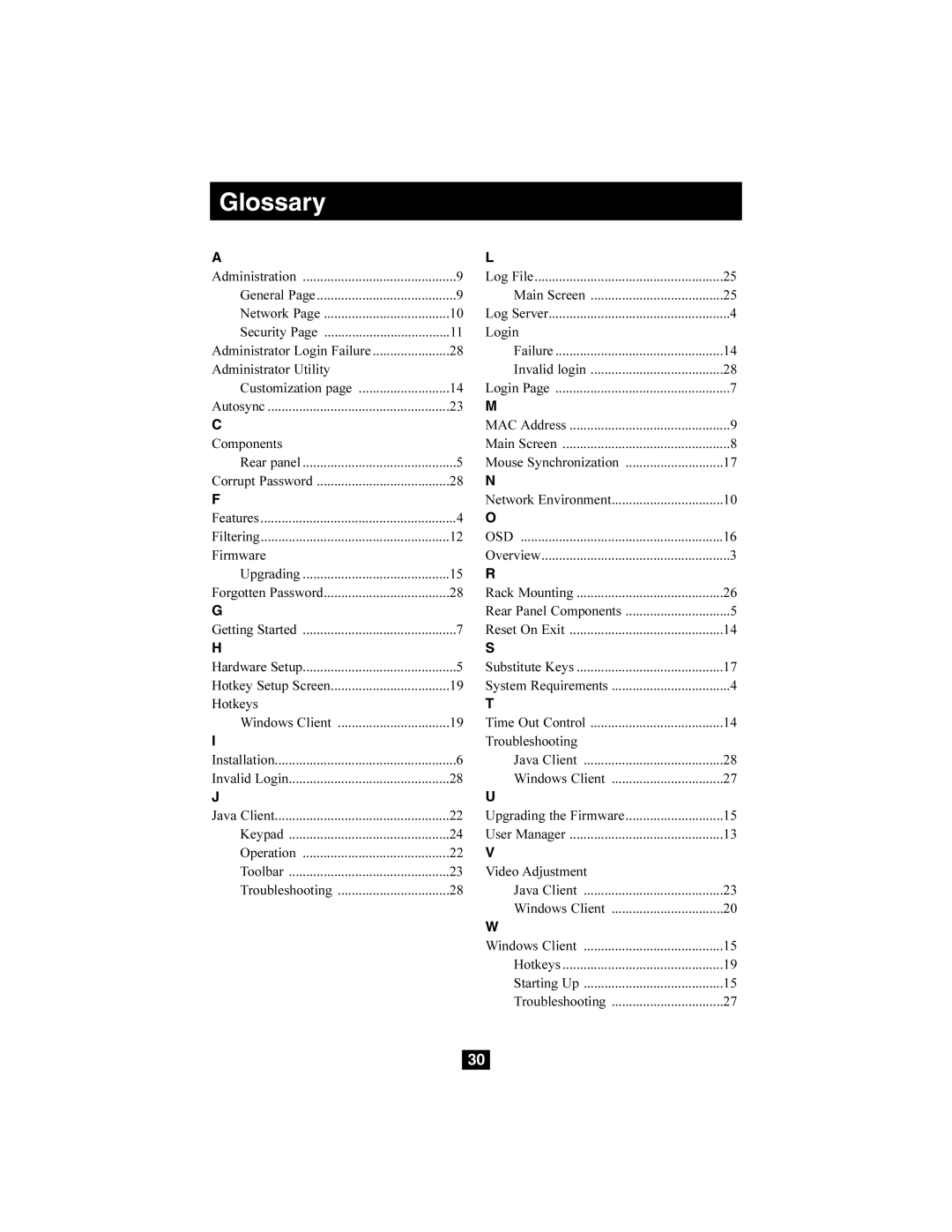 Tripp Lite B014-000 owner manual Glossary, Osd 