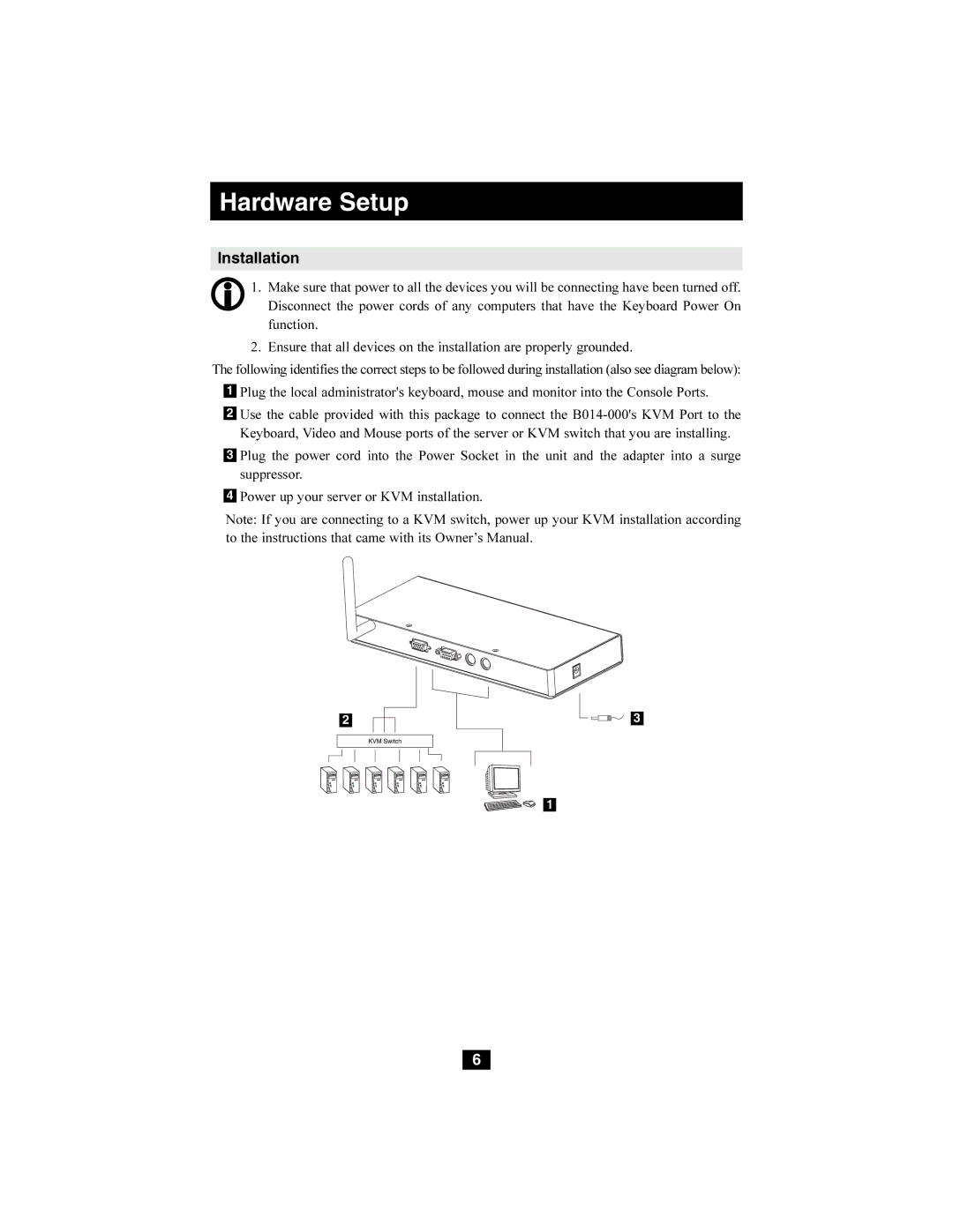 Tripp Lite B014-000 owner manual Installation 