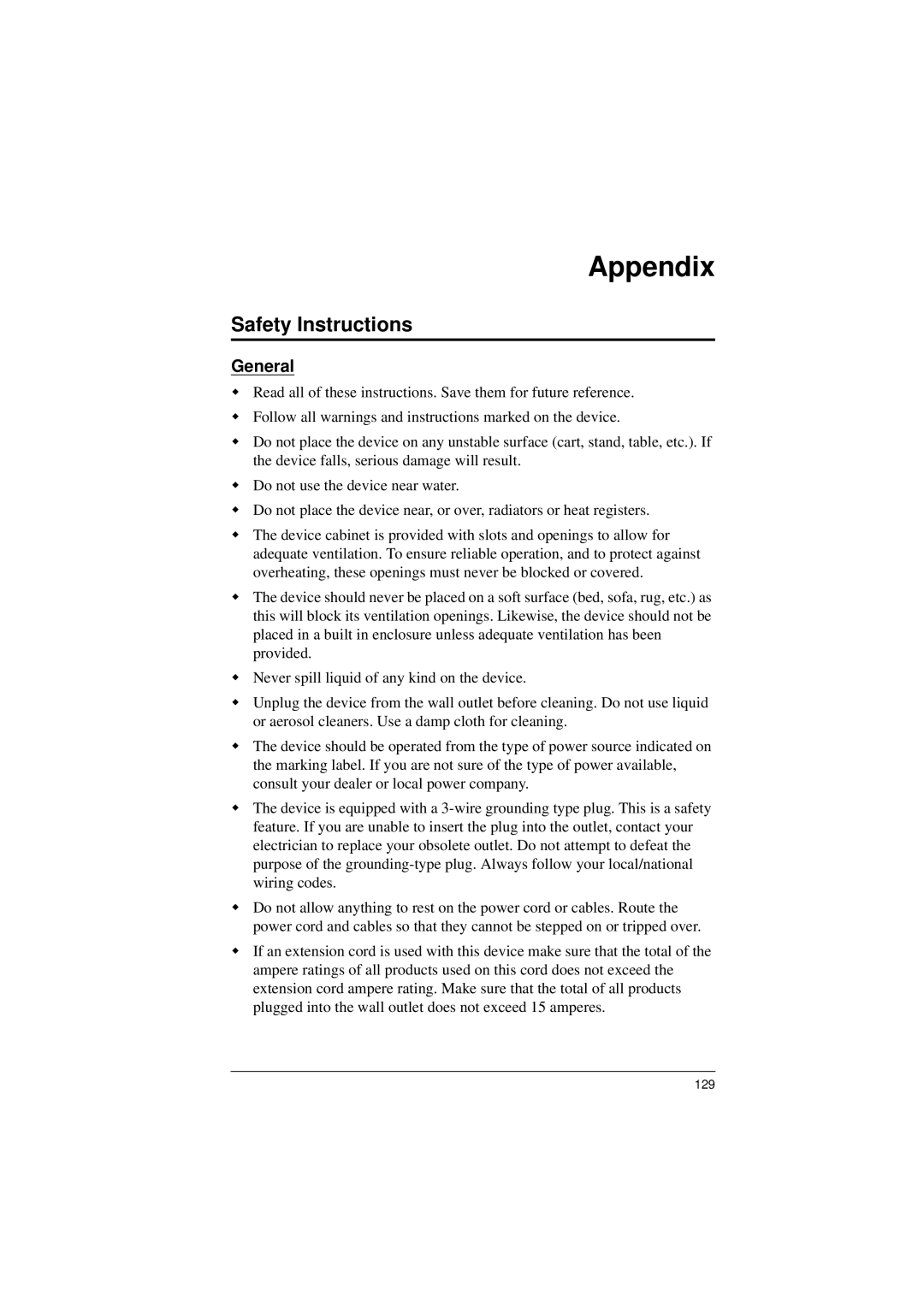 Tripp Lite B020-008-17-IP user manual Appendix, Safety Instructions 